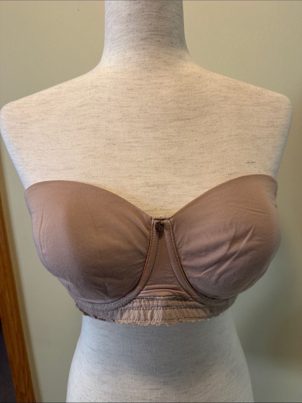 Strapless Bandeau Bra in Taupe